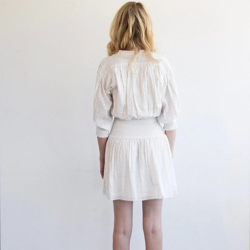 NEVER A WALLFLOWER Women's Smocked Waist Dress - Picture 3 of 7